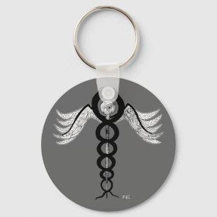 The Caduceus Key Ring