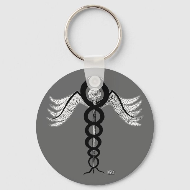 The Caduceus Key Ring (Front)