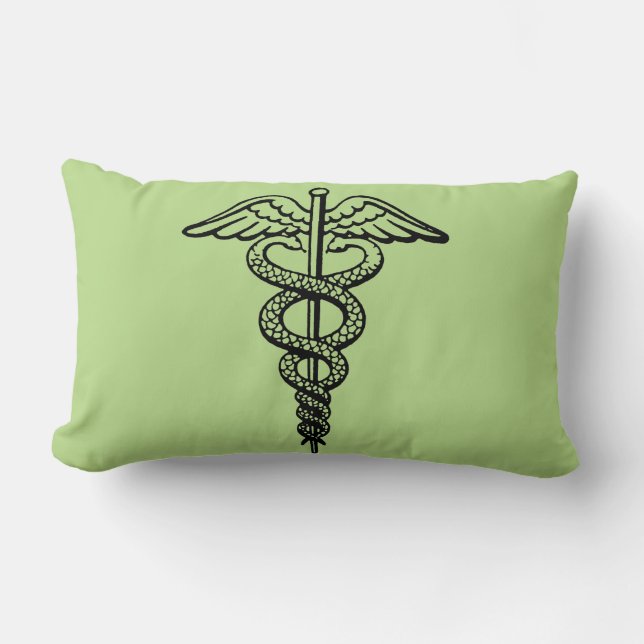 The Caduceus Symbol Lumbar Cushion (Front)