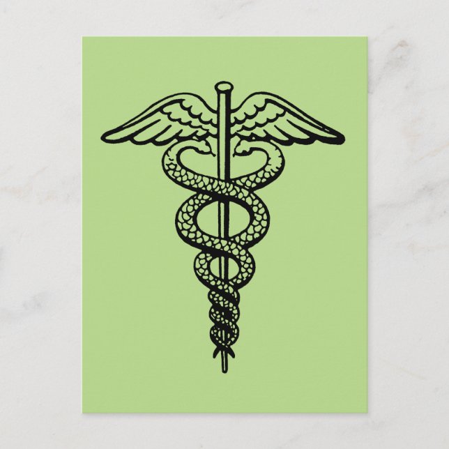 The Caduceus Symbol Postcard (Front)