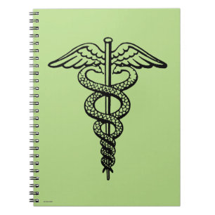 The Caduceus Symbol Spiral Notebook