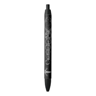 The Caduceus (White) Black Ink Pen