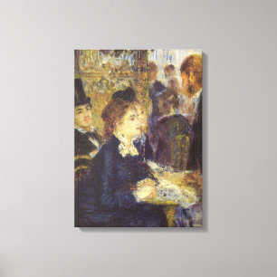 The Cafe by Pierre Renoir, Vintage Impressionism Canvas Print