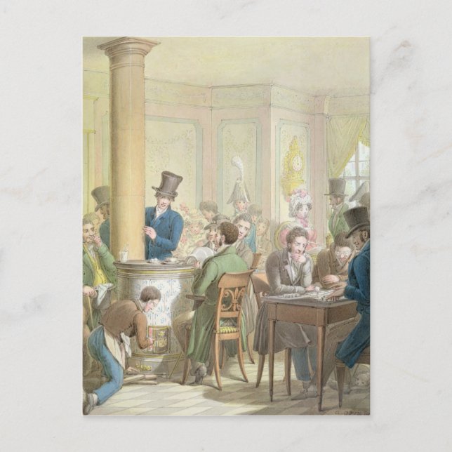The Cafe de Commerce, from 'Tableau de Paris' Postcard (Front)