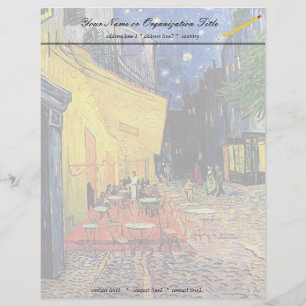 The cafe terrace on the place du forum, Arles, at Custom Letterhead