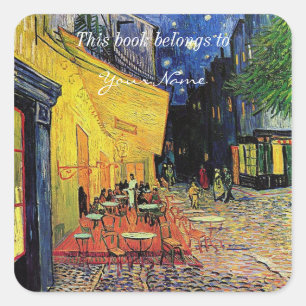 the cafe terrace on the place du forum, Arles... Square Sticker