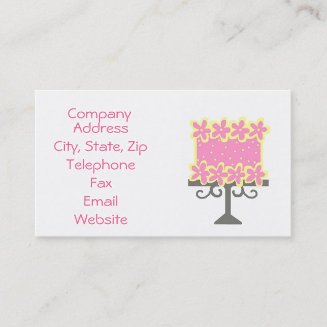 The cake business cards (Front)