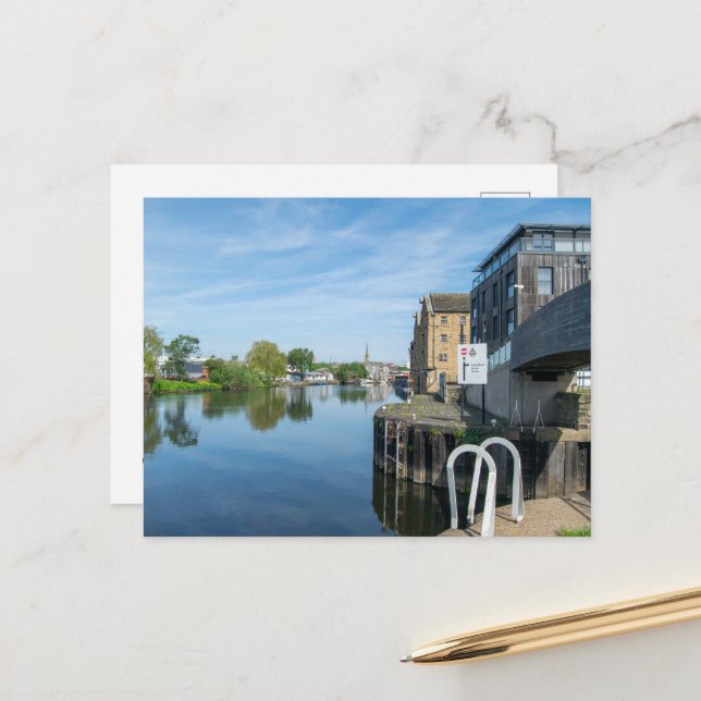 The Calder & Hebble Navigation, Wakefield Postcard (Front/Back In Situ)