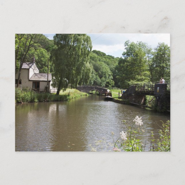 The Caldon Canal Consall Staffordshire Postcard (Front)