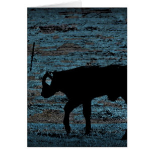 The Calf Grunge All Occasion Blank Greeting Card