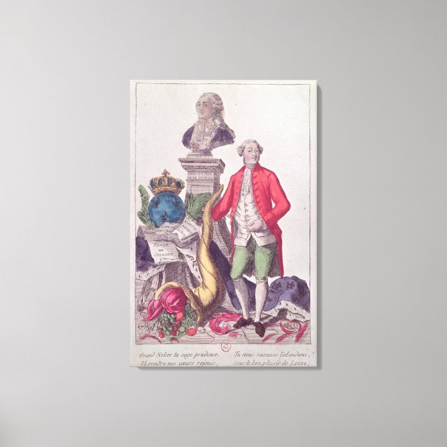 The Call of Jacques Necker  16th July 1789 Canvas Print (Front)