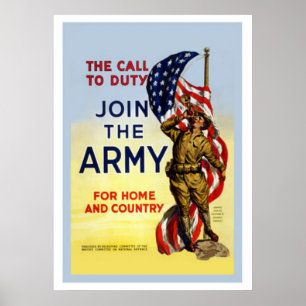 The Call To Duty-Join The Army Poster