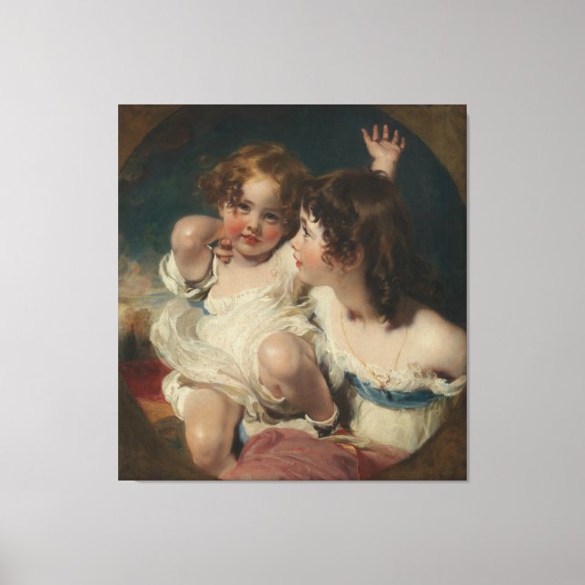 The Calmady Children (Emily, 1818–?1906, and Laura Canvas Print (Front)