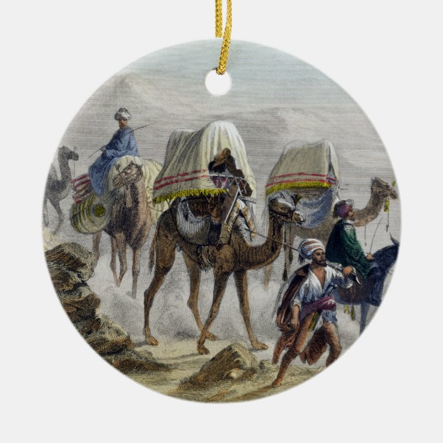The Camel Train, from 'Constantinople and the Blac Ceramic Tree Decoration (Front)