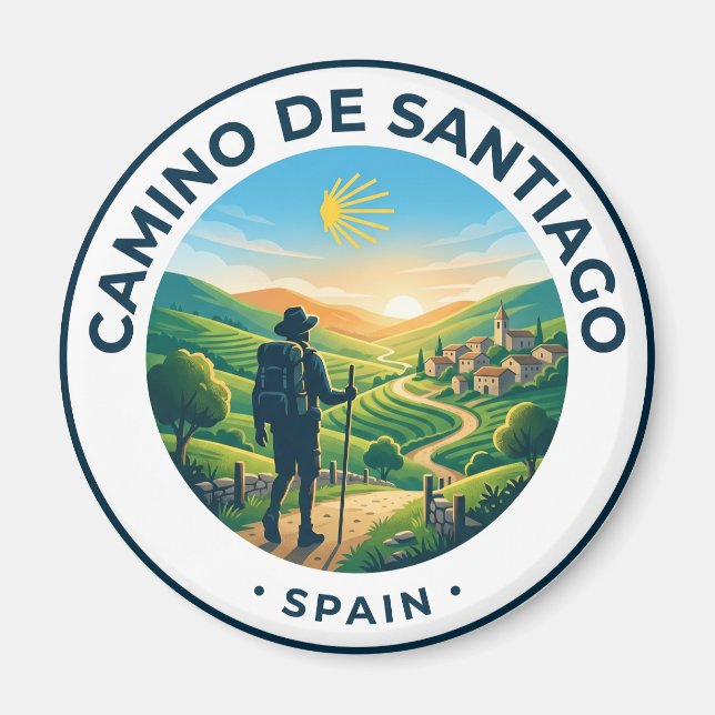 The Camino de Santiago Spain Magnet (Front)
