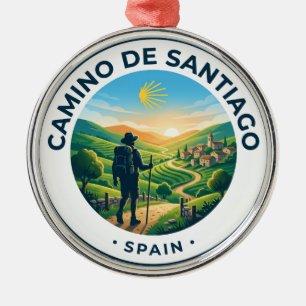 The Camino de Santiago Spain Metal Tree Decoration