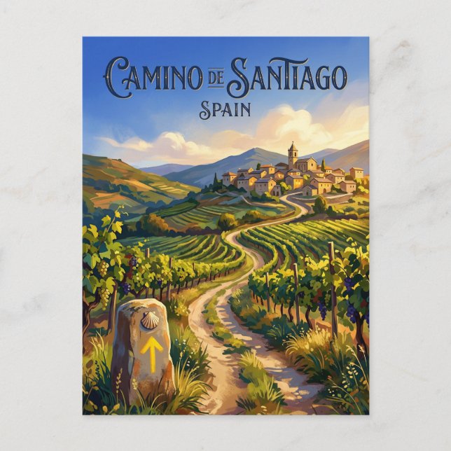 The Camino de Santiago Spain Postcard (Front)