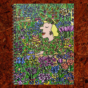 The Camouflaged Florist. Illustration on a Notebook