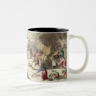 The camp of the Israelites and the sacrifice of th Two-Tone Coffee Mug