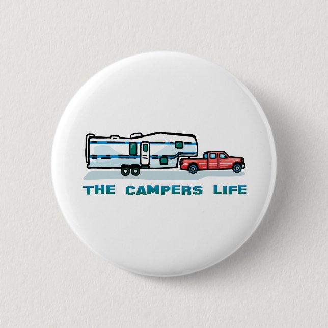 The Campers Life 6 Cm Round Badge (Front)