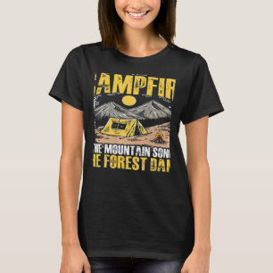 The Campfire Forest Camp Travel Hiking Camper Camp T-Shirt