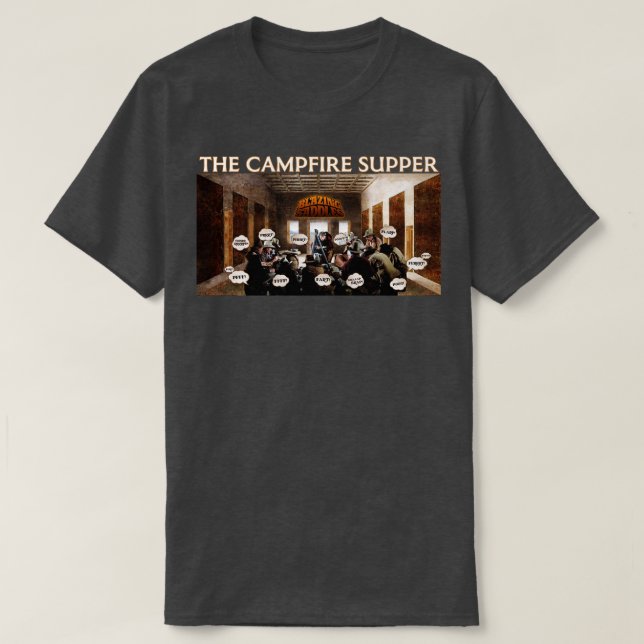 The Campfire Supper Blazing Saddles Fart Scene T-Shirt (Design Front)