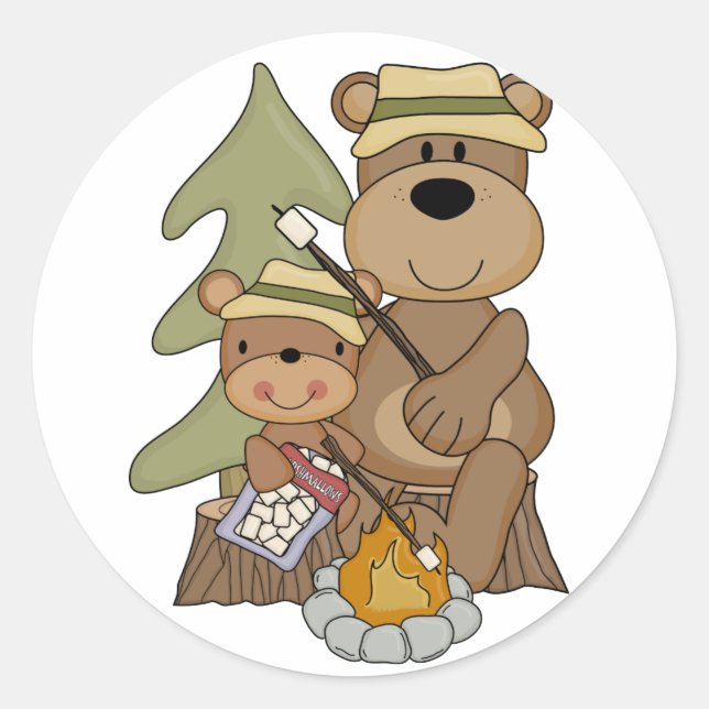 The Campfire Tshirts and Gifts Classic Round Sticker (Front)