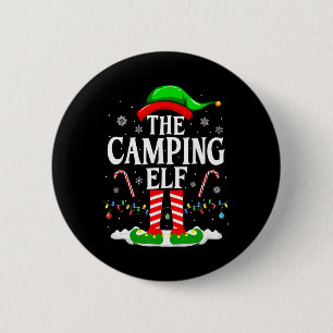 The Camping Elf Xmas Funny Matching Family Group C 6 Cm Round Badge