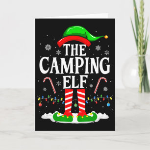 The Camping Elf Xmas Funny Matching Family Group C Card