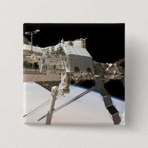 The Canadian-built Dextre robotic system 15 Cm Square Badge