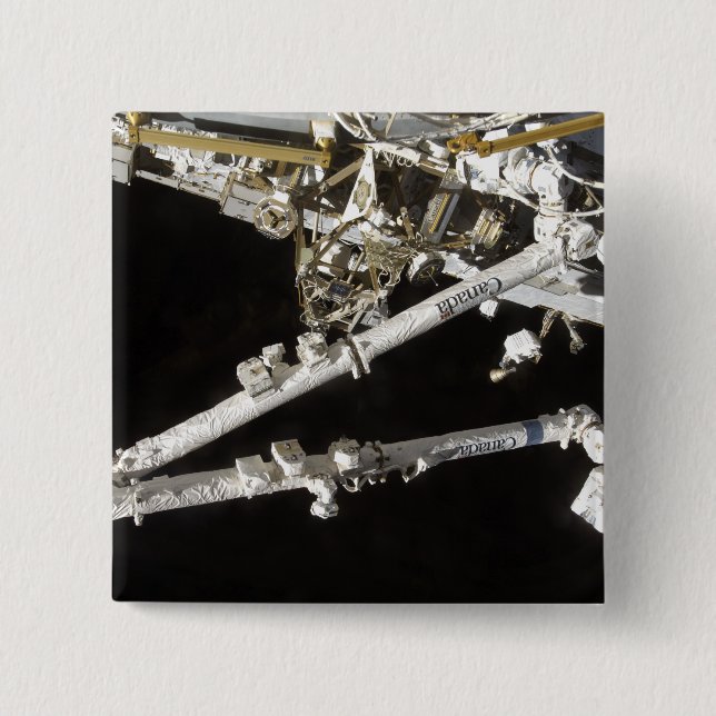 The Canadian-built space station 15 Cm Square Badge (Front)