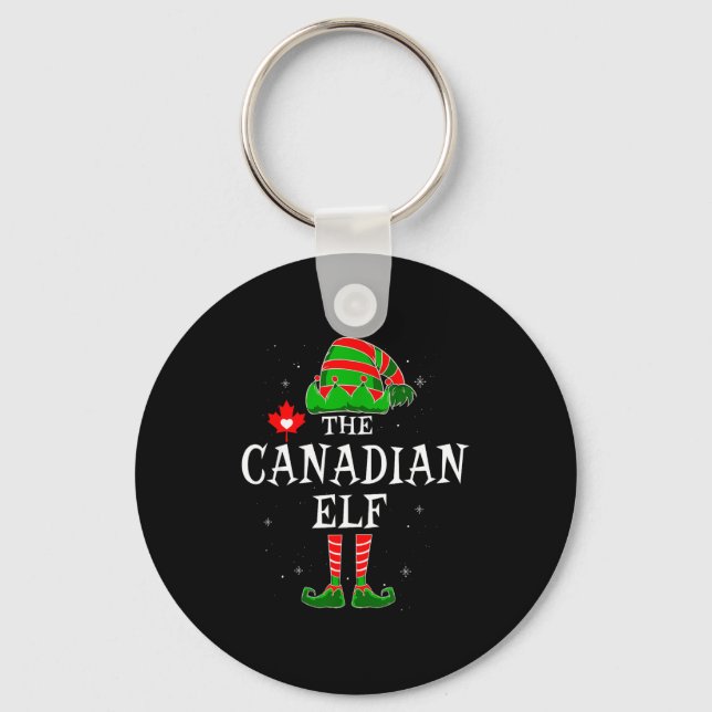 The Canadian Elf Group Matching Family Christmas C Key Ring (Front)