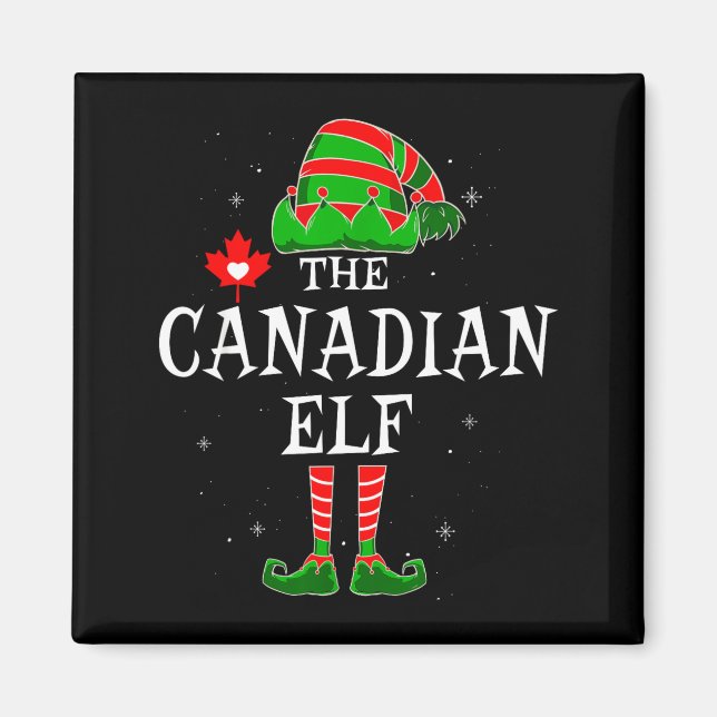 The Canadian Elf Group Matching Family Christmas C Magnet (Front)