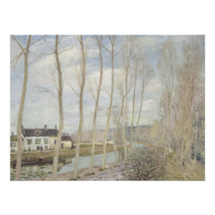 The Canal du Loing at Moret by Alfred Sisley Poster