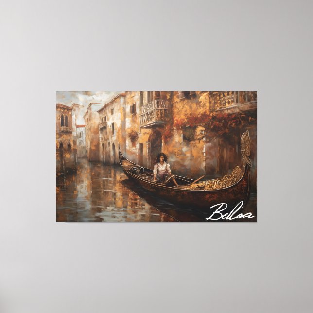 The Canal View, by artist Bella Catza Canvas Print (Front)