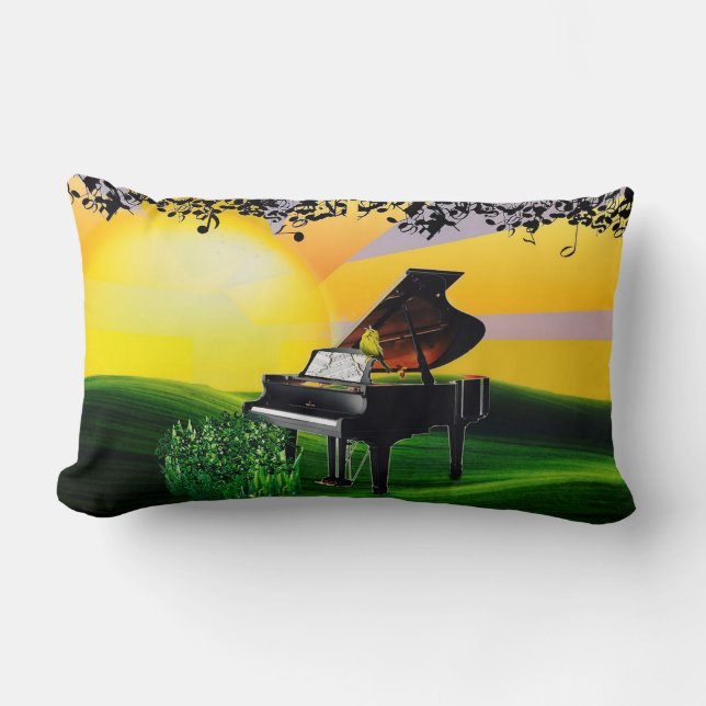 THE CANARY AT SUNRISE! LUMBAR CUSHION (Front)