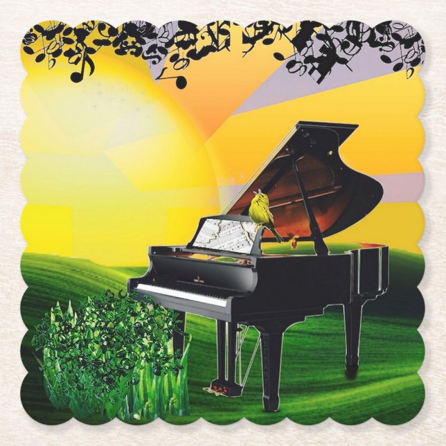 THE CANARY AT SUNRISE! PAPER COASTER (Front)
