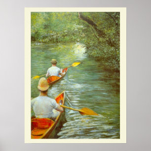 The Canoes, Perissoires by Gustave Caillebotte Poster