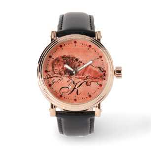 THE CAPE LION LYING DOWN,Antique Red Monogram Watch