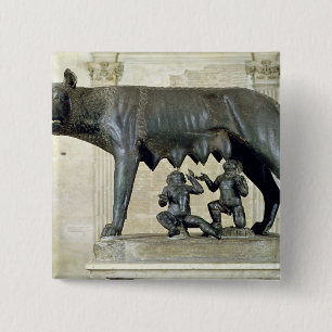 The Capitoline She-Wolf 15 Cm Square Badge