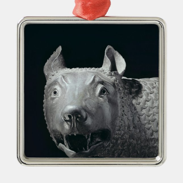The Capitoline She-Wolf Metal Tree Decoration (Front)