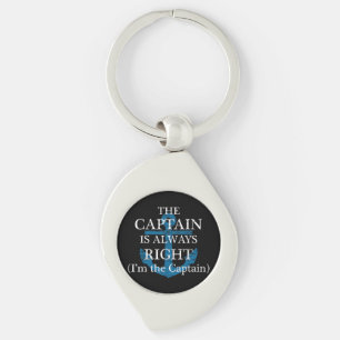The Captain Is Always Right and I'm The Captain F Key Ring