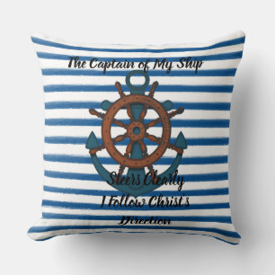 The Captain of My Ship Reversible Pillow