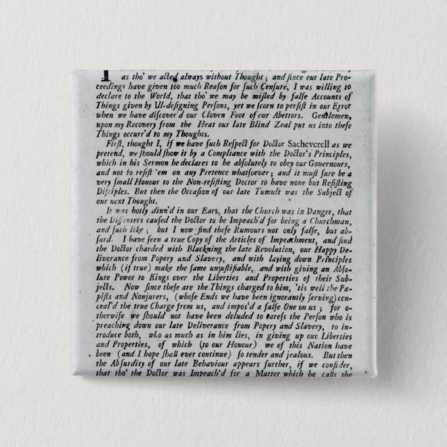 The Captain of the Mobs Declaration 15 Cm Square Badge (Front)