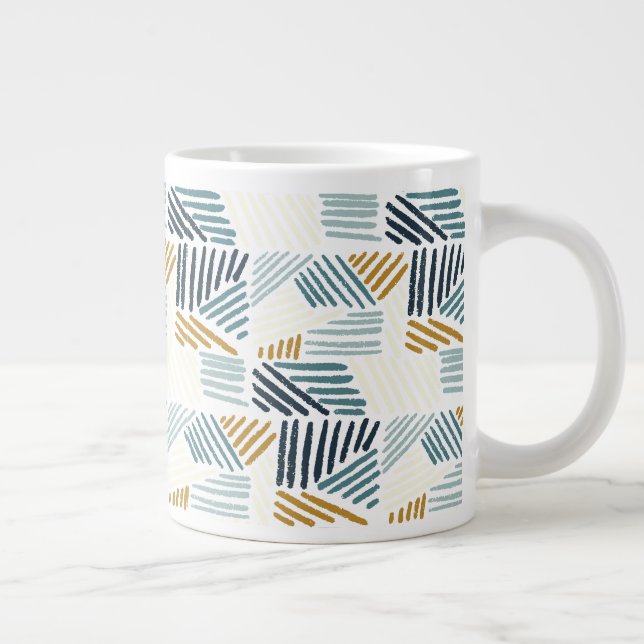 The Captivating Pattern of Organic Elements Large Coffee Mug (Right)