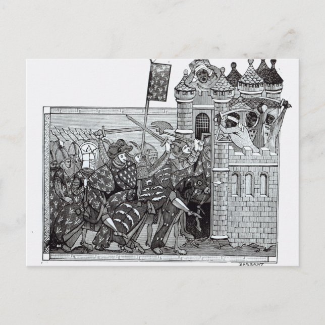The Capture of Damietta in 1249 Postcard (Front)