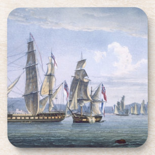 The Capture of Le Sparviere on 3rd May, 1810, engr Coaster