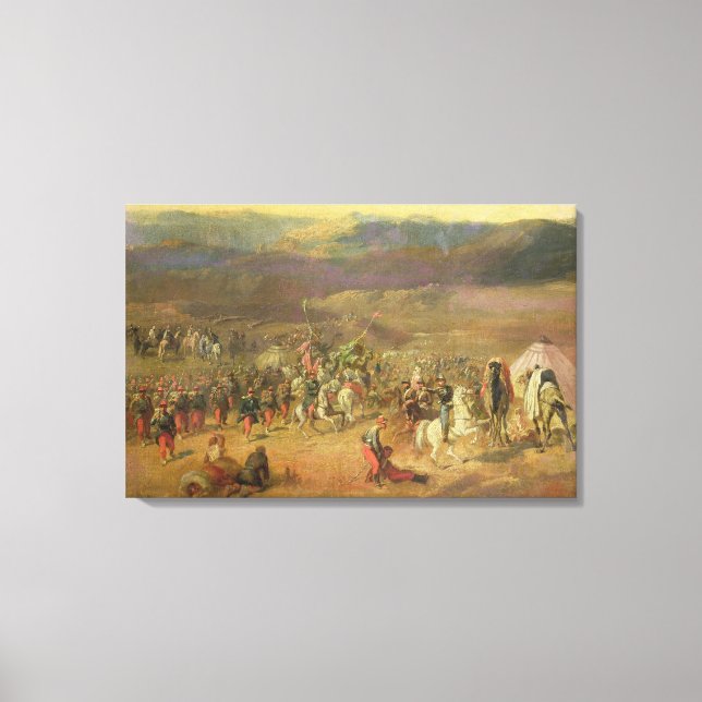 The Capture of the Retinue of Abd-el-Kader Canvas Print (Front)