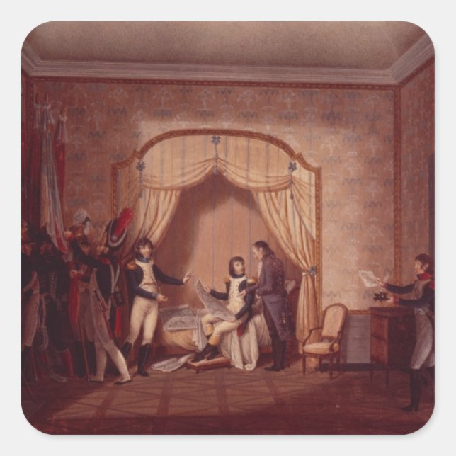 The captured flags of Montenetto and Cossaria Square Sticker (Front)