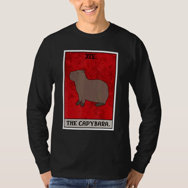 The Capybara Tarot Card Semi Aquatic Big Rodent Ca T-Shirt (Front)